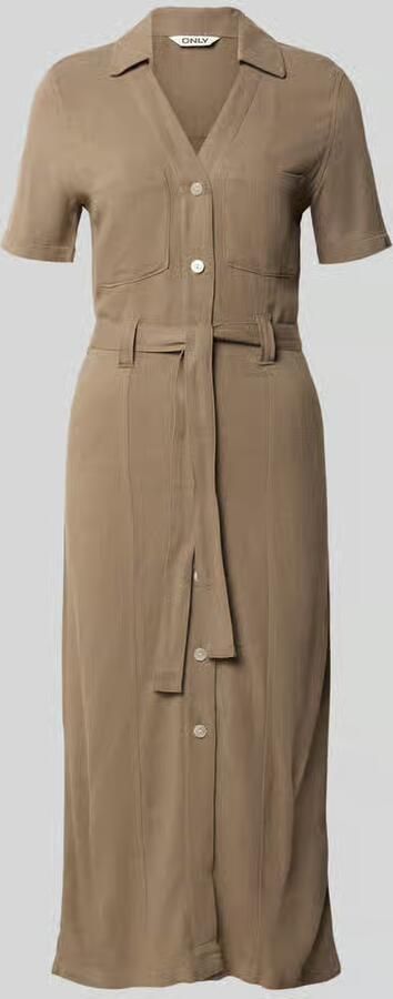 Only Smalle vrijetijdsjurk van mix van viscose en linnen model 'SIESTA' - Foto 2
