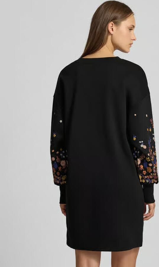 ONLY gebloemde sweatjurk ONLBROOKE zwart geel blauw oranje - Foto 10