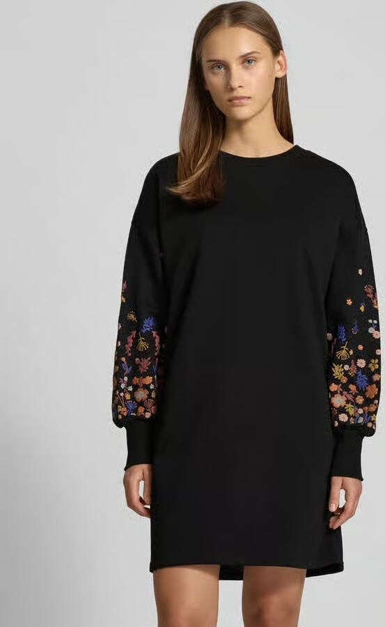 ONLY gebloemde sweatjurk ONLBROOKE zwart geel blauw oranje - Foto 8
