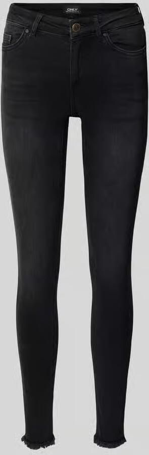 Only Zwarte effen damesjeans met ritssluiting en knoopsluiting Black Dames - Foto 8