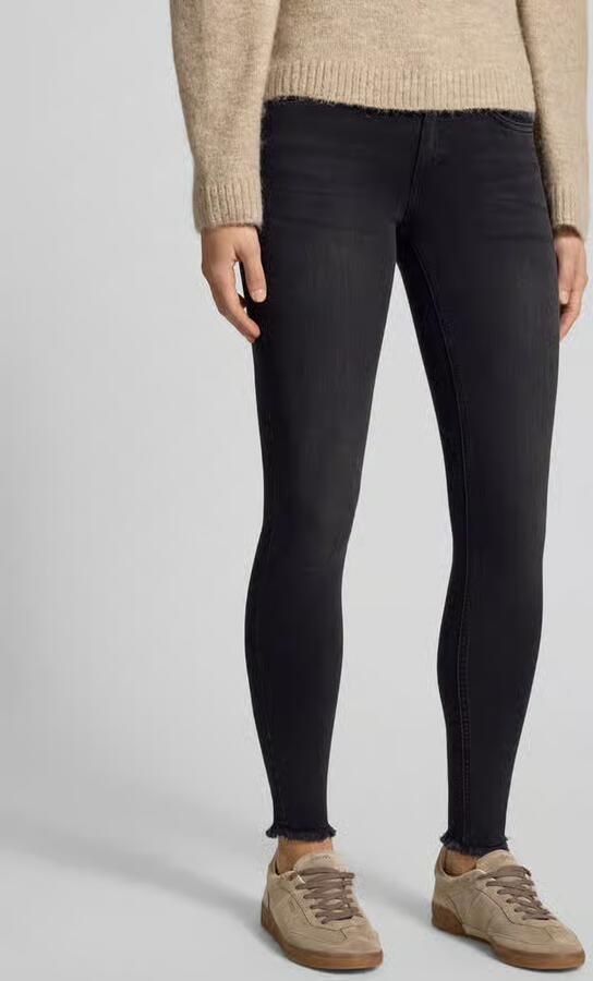 Only Zwarte effen damesjeans met ritssluiting en knoopsluiting Black Dames - Foto 9