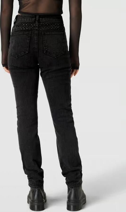 Only Straight fit jeans met siersteentjes model 'EMILY'