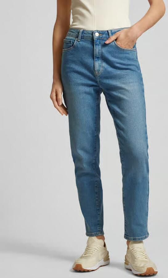ONLY high waist cropped slim fit jeans ONLEMILY medium blue denim - Foto 4
