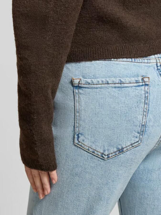 Only High-waist jeans ONLEMILY – Enkeljeans met hoge taille en rechte snit lichte wasbeurt voor een vervaagde en lichtere denim-look - Foto 9