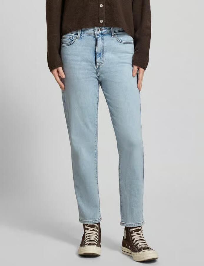 Only High-waist jeans ONLEMILY – Enkeljeans met hoge taille en rechte snit lichte wasbeurt voor een vervaagde en lichtere denim-look - Foto 6