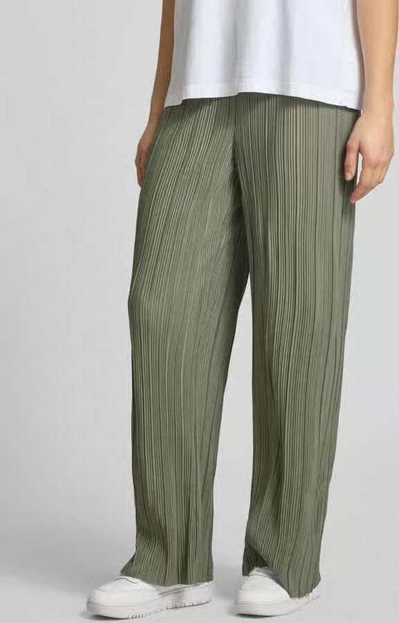 Only Regular fit wijde broek in plissélook model 'RAVENNA' - Foto 5