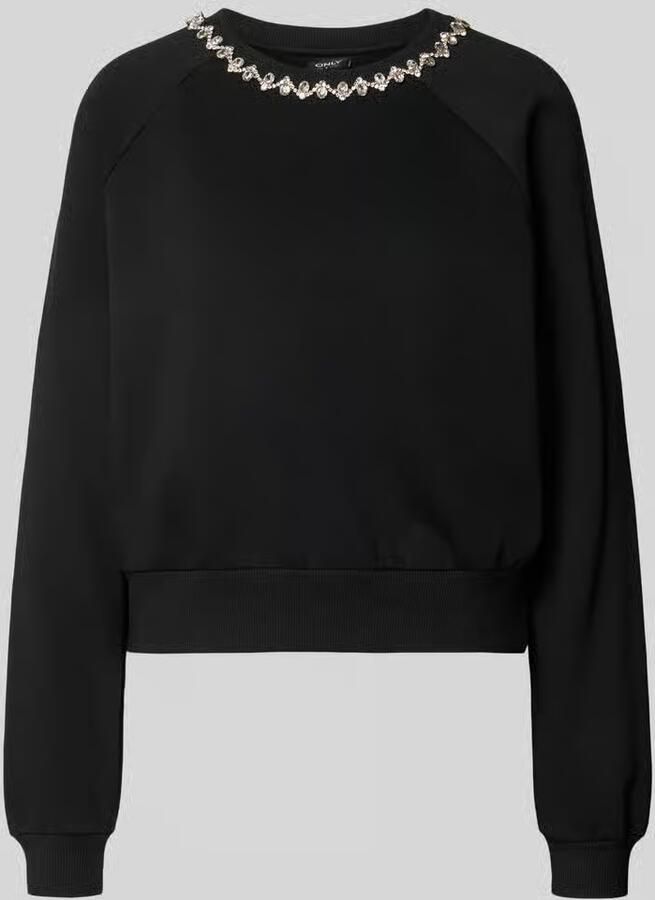 Only Sweatshirt met strass-steentjes model 'ONLJETT'