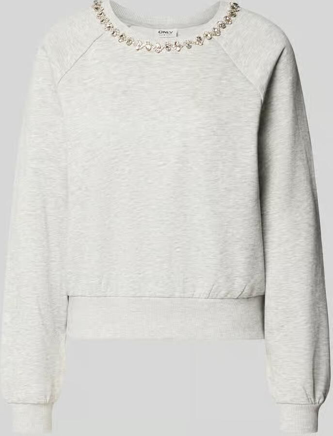 Only Sweatshirt met strass-steentjes model 'ONLJETT'