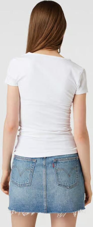 Only Shirt met ronde hals ONLLIVE – Shirt met ronde hals en figuuraccentuerende silhouet zeer figuuraccentuerend modisch katoenmix jersey diepe ronde hals - Foto 7
