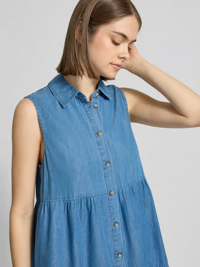 Only Loose fit jeansjurk van een mix van katoen en lyocell model 'BEA SIESTA' - Foto 4