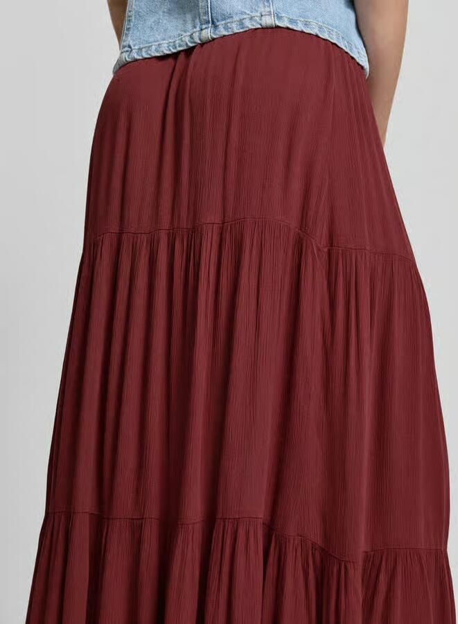 Only Uitlopende maxi-rok van zuivere viscose model 'MIKKA'