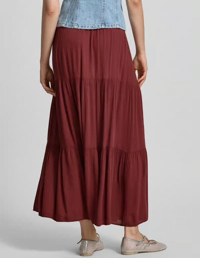 Only Uitlopende maxi-rok van zuivere viscose model 'MIKKA' - Foto 2