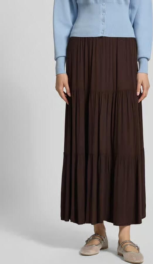 Only Uitlopende maxi-rok van zuivere viscose model 'MIKKA' - Foto 5