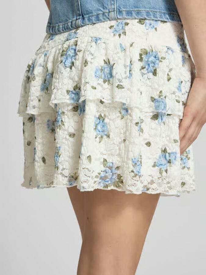 Only Uitlopende mini-rok met all-over motief model 'SAGA'