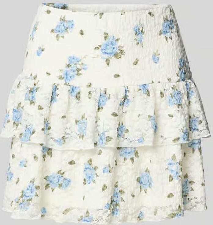 Only Uitlopende mini-rok met all-over motief model 'SAGA' - Foto 2
