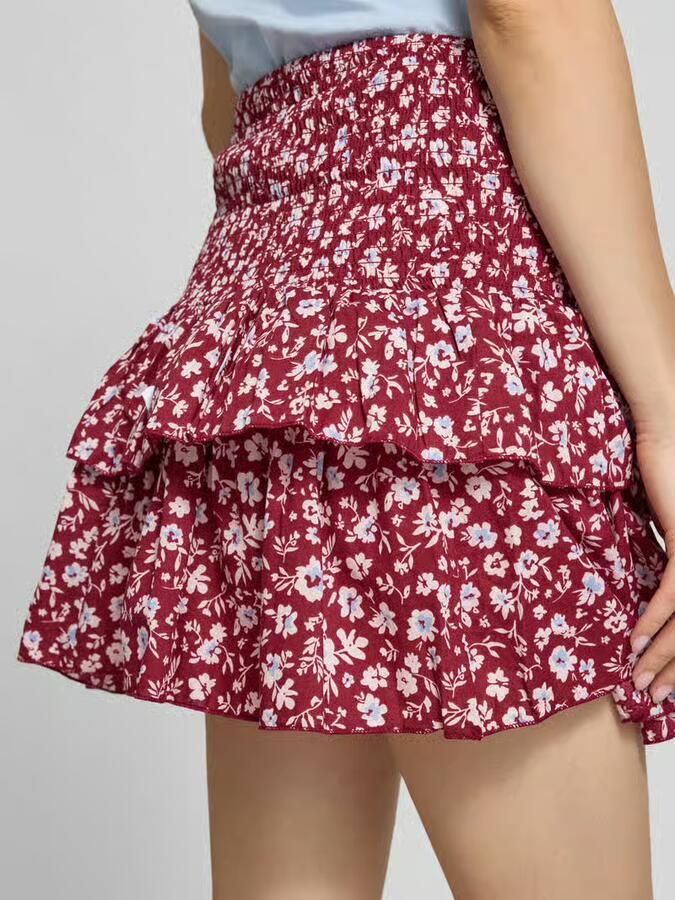 Only Uitlopende mini-rok met volants model 'ZOEY'
