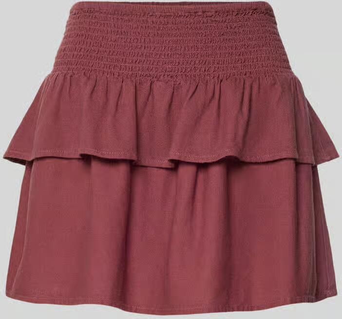 Only Uitlopende mini-rok van mix van viscose en linnen model 'GOA' - Foto 2