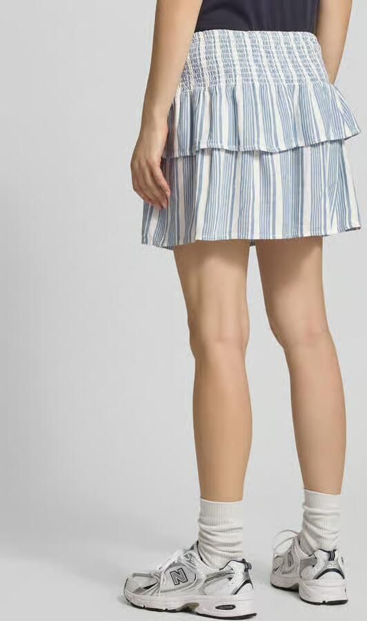 Only Uitlopende mini-rok van mix van viscose en linnen model 'GOA' - Foto 3