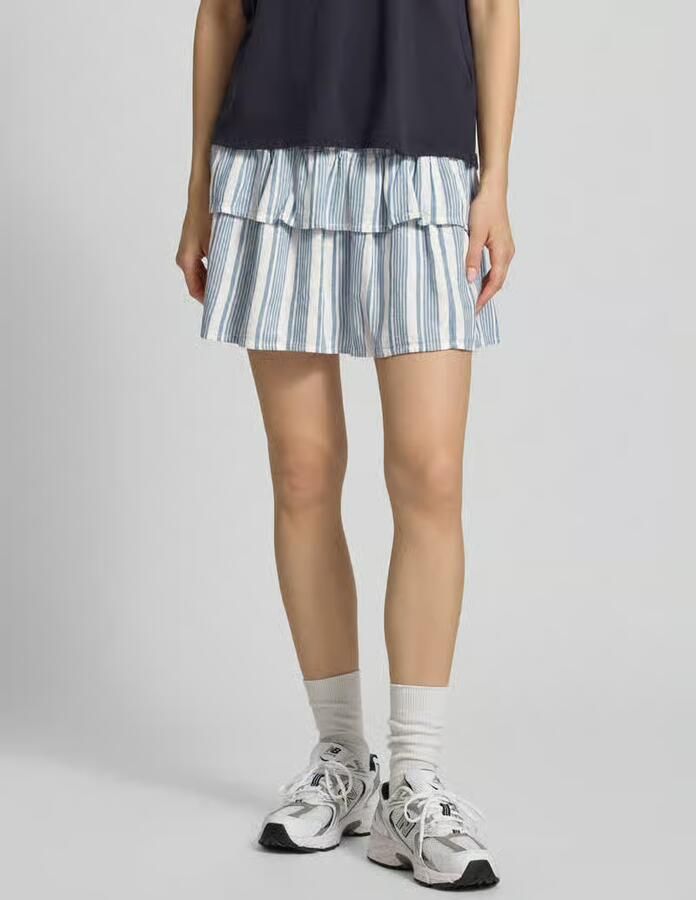 Only Uitlopende mini-rok van mix van viscose en linnen model 'GOA' - Foto 2
