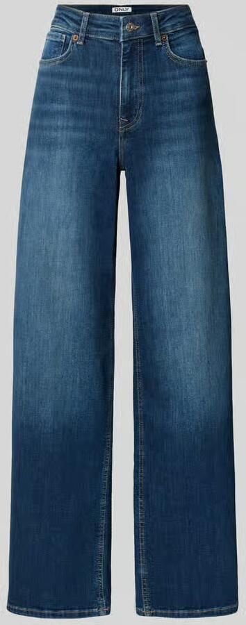 ONLY Onlmadison Blush Hw Wide Dnm Dot229 Noos jeans donkerblauw - Foto 4