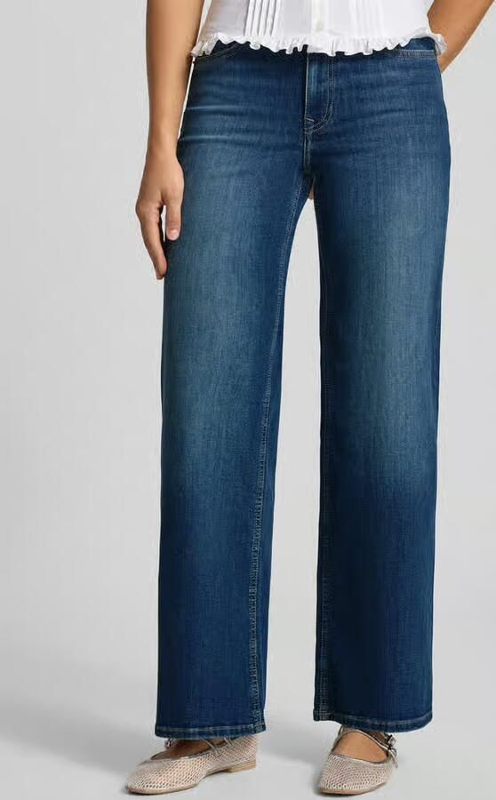 ONLY Onlmadison Blush Hw Wide Dnm Dot229 Noos jeans donkerblauw - Foto 5