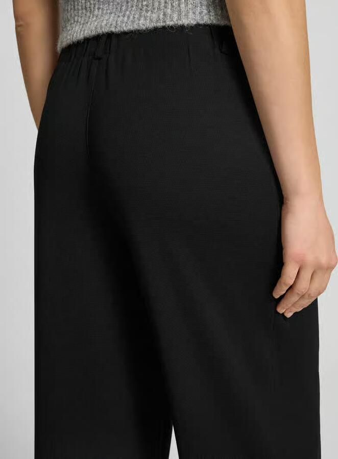 Only wide leg broek met elastische band model 'CHRISTINA'