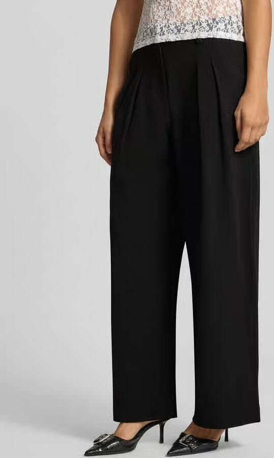 Only wide leg broek met viscose model 'PALINO' - Foto 2