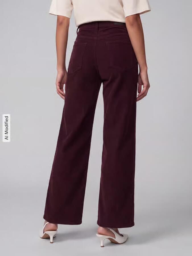 Only Wide leg corduroy broek van katoenmix model 'HOPE' - Foto 3