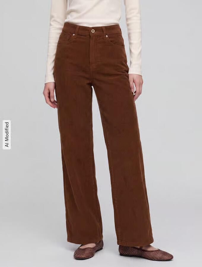 Only Wide leg corduroy broek van katoenmix model 'HOPE' - Foto 2
