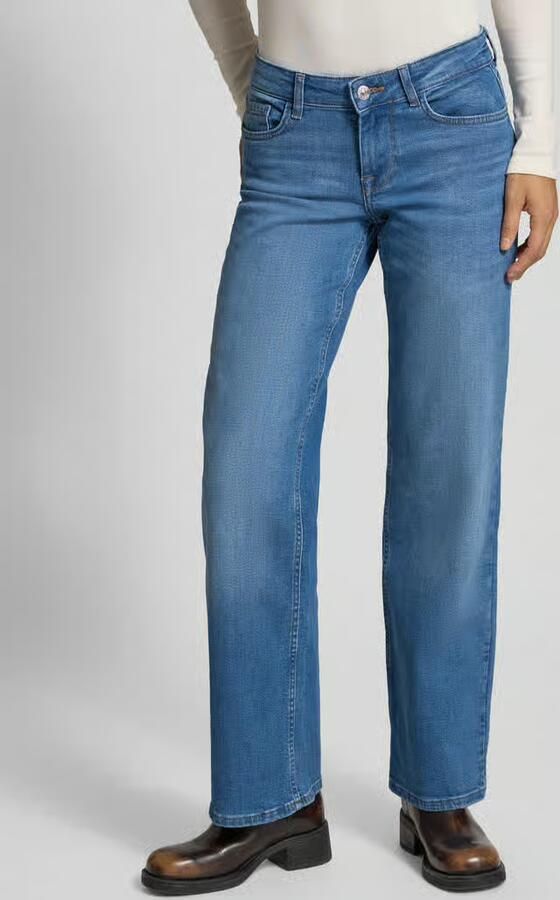 ONLY low waist wide leg jeans ONLJUDY medium blue denim - Foto 5