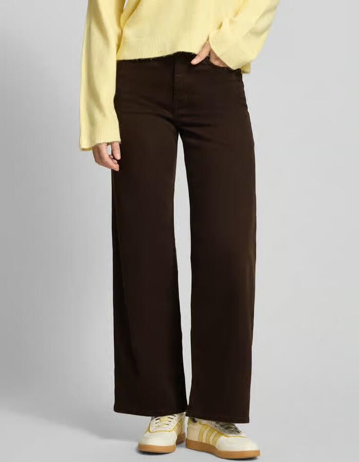ONLY Onlmadison Blush Hw Wide Color Dnm Noos jeans donkerbruin - Foto 4