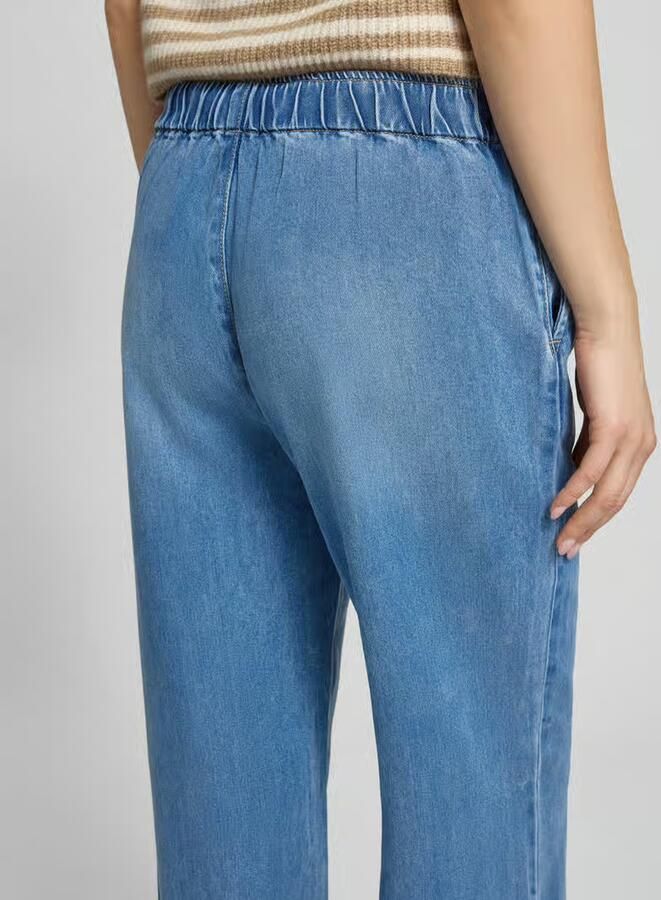 Only Regular fit wide leg jeans met elastische band model 'GRETA' - Foto 4