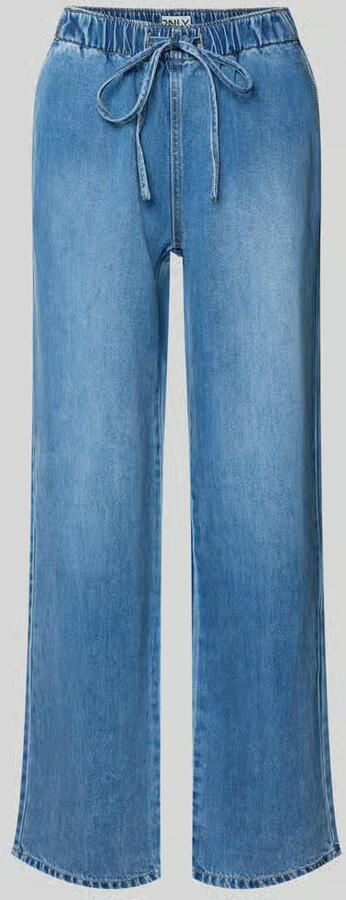Only Regular fit wide leg jeans met elastische band model 'GRETA' - Foto 5