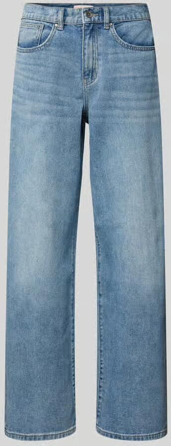 Only Wide leg jeans van zuiver katoen met contrasterende naden model 'HOPE'