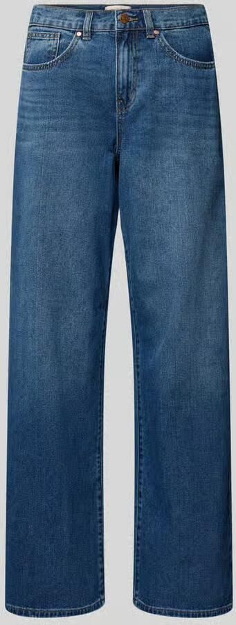 Only Wide leg jeans van zuiver katoen met contrasterende naden model 'HOPE'