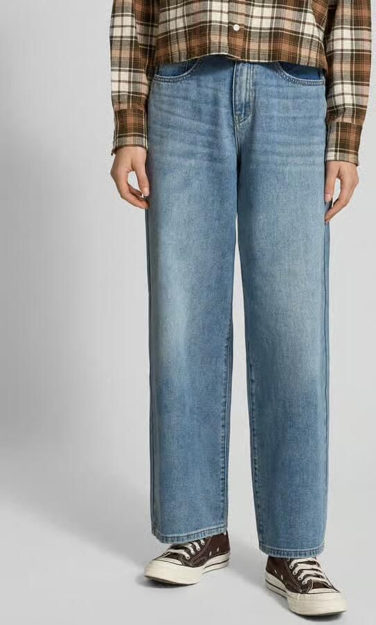 Only Wide leg jeans van zuiver katoen met contrasterende naden model 'HOPE' - Foto 2