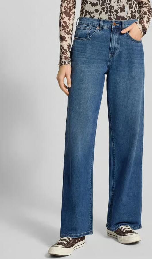 Only Wide leg jeans van zuiver katoen met contrasterende naden model 'HOPE' - Foto 3