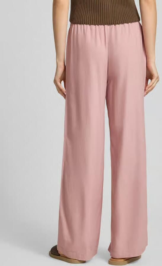 Only Wide leg linnenbroek met elastische band model 'GOA'