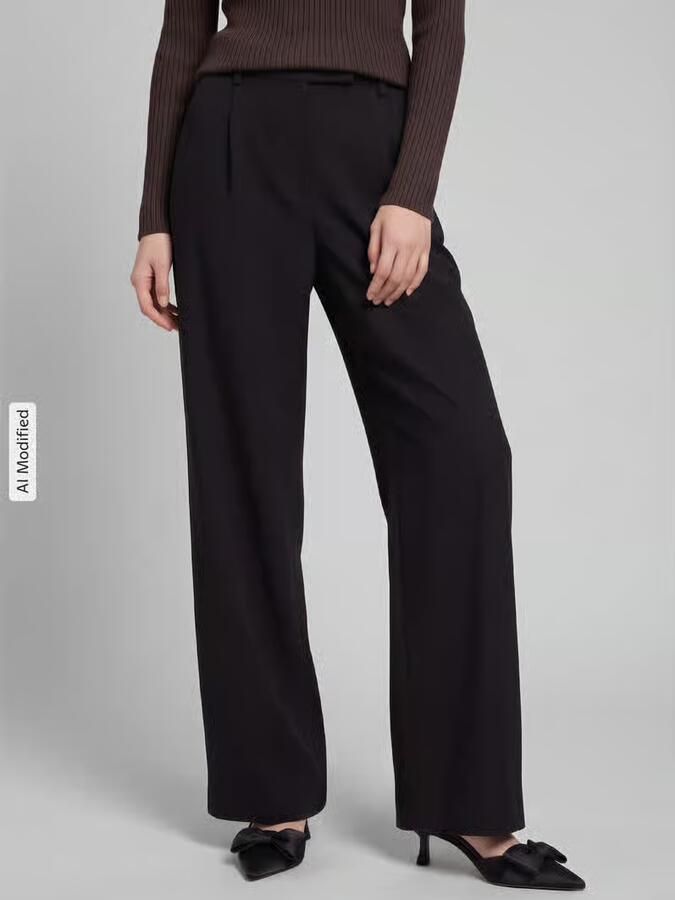 Only Wide leg pantalon met viscose model 'LINDA' - Foto 3