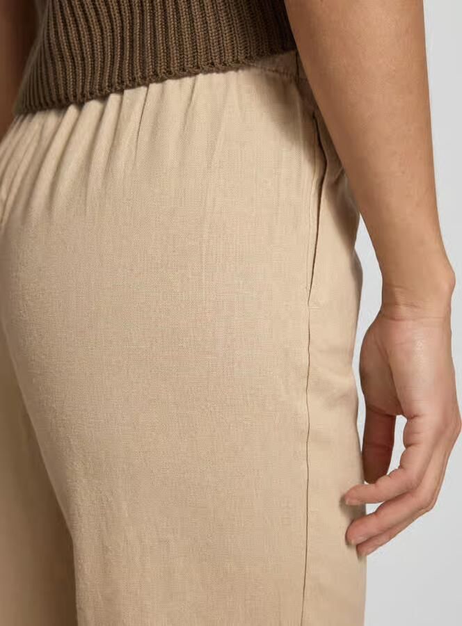 Only Wijd uitlopende broek van mix van viscose en linnen model 'GOA'