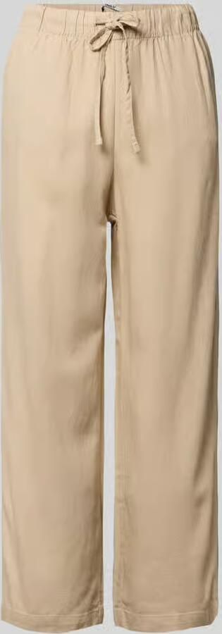 Only Wijd uitlopende broek van mix van viscose en linnen model 'GOA' - Foto 2