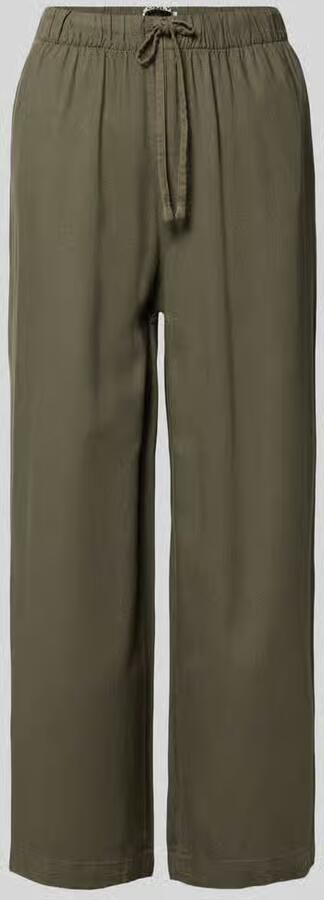 Only Wijd uitlopende broek van mix van viscose en linnen model 'GOA' - Foto 2