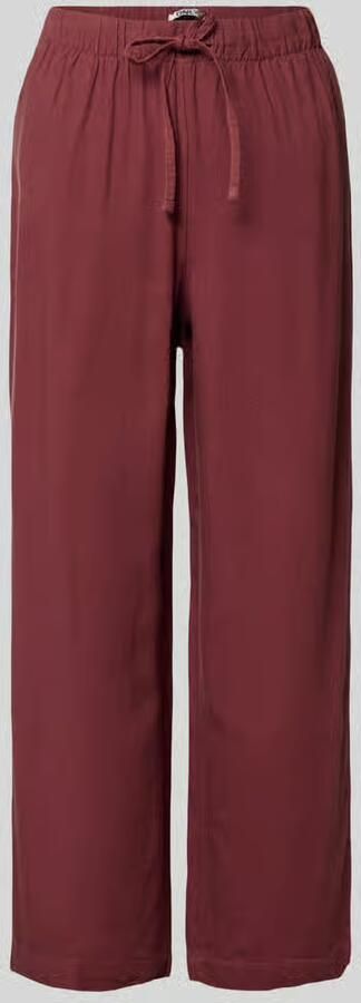 Only Wijd uitlopende broek van mix van viscose en linnen model 'GOA' - Foto 3