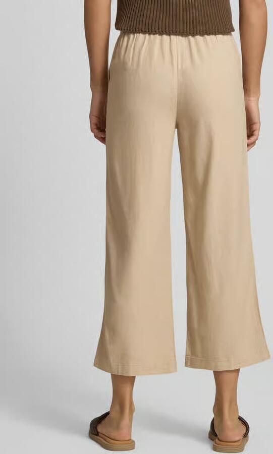Only Wijd uitlopende broek van mix van viscose en linnen model 'GOA' - Foto 4