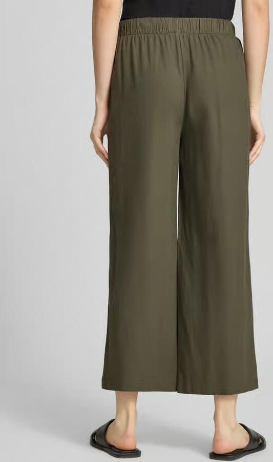 Only Wijd uitlopende broek van mix van viscose en linnen model 'GOA' - Foto 2