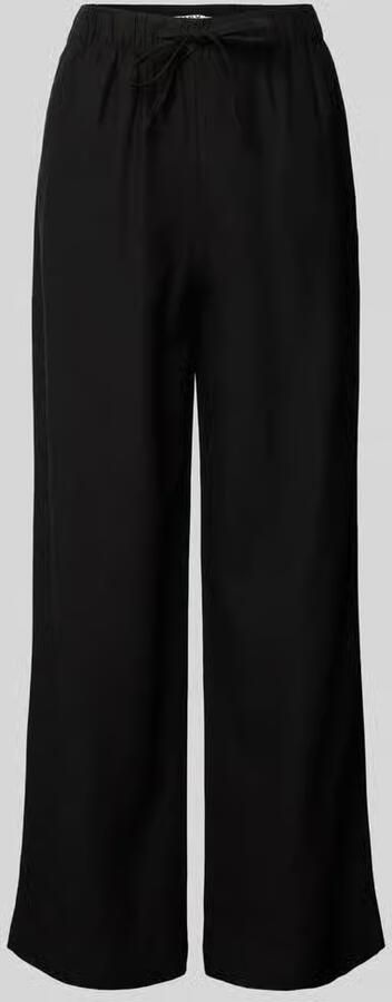 Only Regular fit broek van een mix van linnen en viscose met tunnelkoord