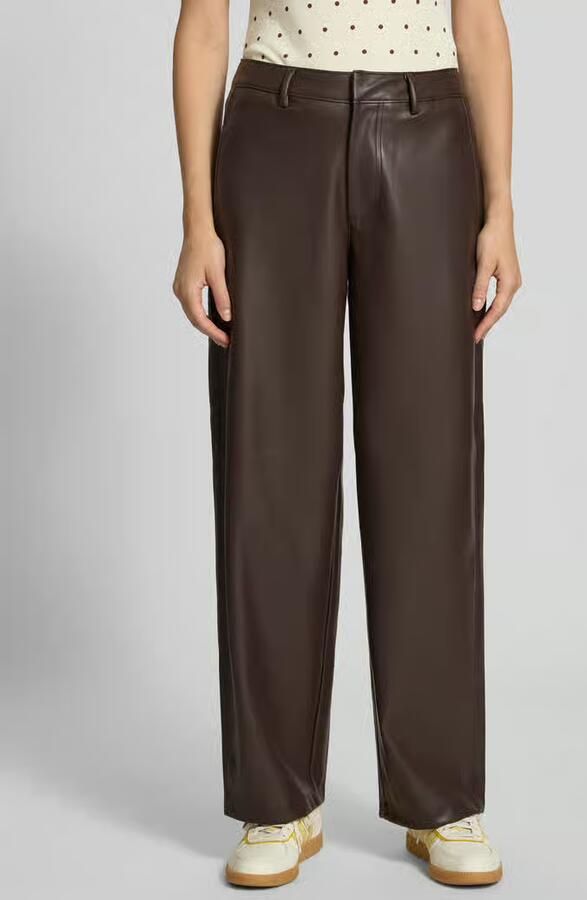 Only Broek Neli Faux Barrel Trousers Chocolate Torte - Foto 5