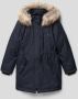Only KIDS GIRL winterjas KOGIRIS donkerblauw Meisjes Polyester Capuchon 128 - Thumbnail 4