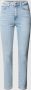 ONLY cropped high waist straight leg jeans ONLEMILY light blue denim regular - Thumbnail 4