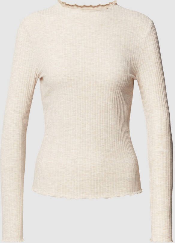 Only Shirt met lange mouwen en golvende zoom